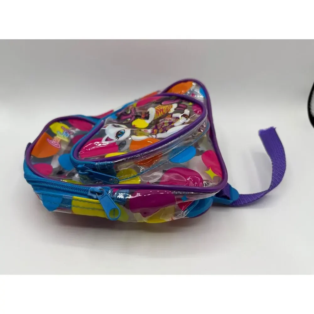 Vintage Lisa Frank Roxie & Rollie Siamese Cats Clear Mini Backpack